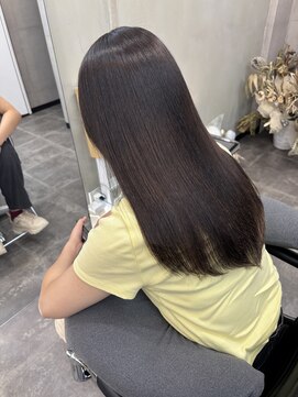 ファビ 渋谷(Fab) くびれヘア/暗めカラー/アプリコットオレンジ/縮毛矯正