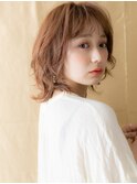 抜け感ミディアムレイヤー小顔ハッシュボブウルフX上尾20代30代