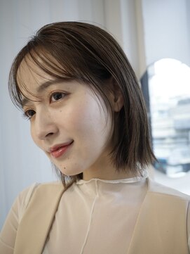 ヌヌ 渋谷 原宿 明治神宮前(nunu) レイヤーカットウルフカットボブグレージュオリーブべージュ