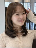 簡単スタイリングで可愛いレイヤーカット×透明感ベージュ