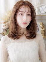 カバーヘアアンドスパ ブリス 浦和(COVER HAIR&SPA bliss)&nbsp;ブリーチなしミルクブラウンセミロングレイヤーa浦和20代30代
