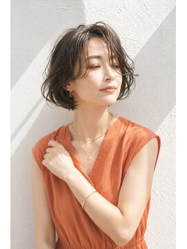 アッシュ 学芸大学店(Ash) ショートボブ/大人女性/グレージュ/白髪ぼかし/脱白髪染め