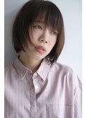 透け毛束感×ボブ