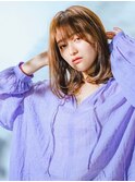 ワンカール/くせ毛風/オレンジブラウン/耳かけ/たまプラーザz1