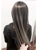 mowen×アッシュグレージュ×ロングヘアー×外人風カラー
