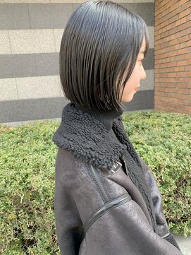 モリオ フロム ロンドン サッポロファクトリー店(morio FROM LONDON) 【morio札幌】札幌髪型 大人かわいい黒髪ぱつっとボブ