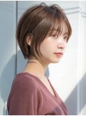 前髪あり大人小顔ショートボブ 30代40代50代【AIN.表参道】川原