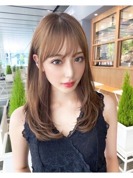 プアメリア 名古屋(Puamelia) トリートメント ブリーチなしダブルカラー 前髪縮毛矯正