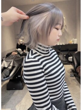 ロンドカスティーヨ 四日市(Lond castillo) 【futaba】切りっぱなしボブ/インナーカラー/ブリーチ