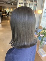 オーガニック リブ 川越(organic+live)&nbsp;20代30代40代アッシュグレージュナチュラルボブ切りっぱなし