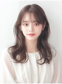 大人可愛いミルクティベージュひし形小顔レイヤー