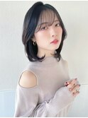 30代前下がりレイヤーボブで絶壁解消小頭効果のひし形シルエット