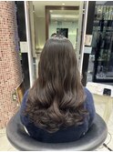 ロングパーマ/デジタルパーマロング/コテ巻きパーマ/韓国ヘア