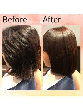 ミマインズ(MeMines) ツヤ髪ミルクティーピンク立体感ボブパーマj西阿知20代30代