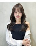 □ 韓国大宮顔周りレイヤーカットハッシュカットワンホンヘア