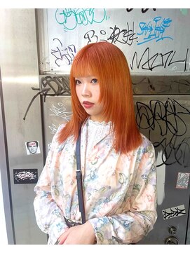 ミュー(Mu) レイヤーカット　オレンジ　ハイトーンカラー