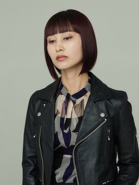 ピークアブー 原宿ハラカド(PEEK-A-BOO) くせ毛多毛ボブショート前下がりモードワイドバングかっこいい