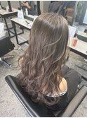 ハイライトバレイヤージュケアブリーチダブルカラーベージュ