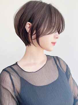 セイドット リー(Say. Ree) say.ショートボブひし形ショートミルクティーベージュ暗めカラー