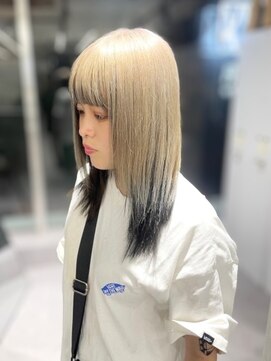 ファイブバイジエクト 堀江(FIVE by The Ect) ホワイトブロンド/シルバーベージュ/ルーツカラー