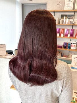 シェル 津山の手店(shel) 10代20代髪質改善レッドブラウン艶カラー