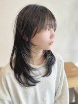 ビューエヒメ(VIEW EHIME)&nbsp;小顔黒髪レイヤーカット×アッシュカラー20代30代40代