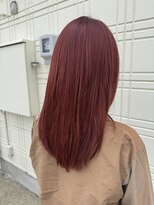 レジェ(LEGE)&nbsp;白髪を活かしたボルドーカラー×レイヤースタイル/森