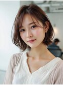 ボブ 顔まわりカット