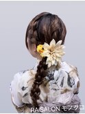 【浴衣着付け　ヘアセット】サイド編みおろし