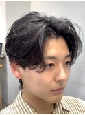 渋谷/フェザーパーマ/ニュアンスパーマ/毛流れセンターパート