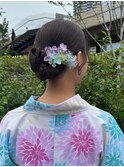 浴衣　推し活　　ロング　へアメ　ヘアセット　大阪