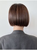 ★ミニボブ/切りっぱなし/前髪あり/細めハイライト/銀座20代30代