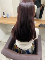 アトレ 福岡大名店(attrait)&nbsp;透明感のあるブラウンロング×上質な艶感
