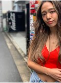 『AUSTIN』ダブルバング小顔ブランジュ×グラデーションカラー