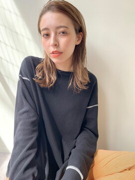 ガレージ バイ グリーン 原宿 表参道(Garage by green) 【loki】ミディアム×オレンジベージュ