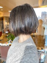 モリオフロムロンドン 原宿本店(morio from London) 【morio原宿】大人ショートボブ　× ナチュラルハイライト