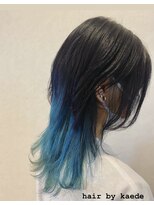 ヘアサロン レリー(hair salon relie)&nbsp;ターコイズブルーインナーカラー
