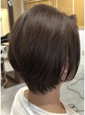 大人可愛い20代30代40代白髪染めショートスタイル