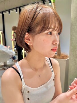 ロンドブルーム 天神大名店(Lond Bloom) ミルクティベージュカラーミニボブ大人ショートボブショート