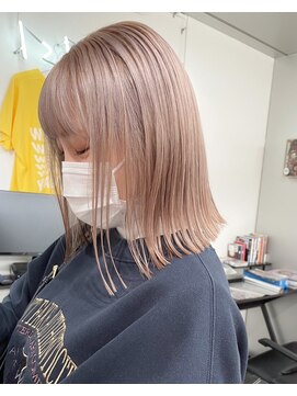 ヒビヲ 横浜西口店(HIBIO) ナチュラルボブフルカラーケアブリーチダブルカラーミニボブ韓国
