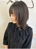 レイヤーウルフ/似合わせ/筋膜リリース/ウルフカット/暗髪