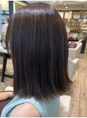 ダブルカラーショートボブインナーカラーハイライトケアブリーチ