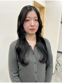 韓国風レイヤーカット+透明感ブルーブラック#静岡市#葵区