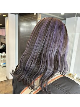 ガーデン 北花田(garden) ラベンダー×ブラック　アンブレラカラー