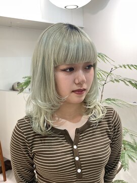 ミーム 原宿 表参道(meme) ◎ブロンドハイトーンカラーデザインカラーアンブレラカラー金髪