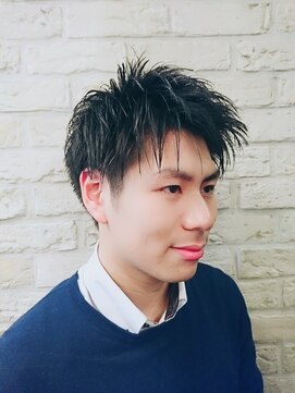 グラッドバーバードットエビス 恵比寿(GLAD BARBER. EBISU) サーフカール/スパイキーショート/ブルーブラック[恵比寿]