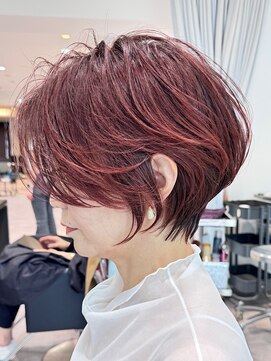 バンプ ギンザ(BUMP GINZA) 30代40代50代ショート似合わせ白髪ぼかし前髪あり髪型