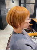 アプリコットオレンジショートボブ8.27アプリコットオレンジ