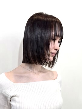 シャロン(SHARON) 【SHARON】切りっぱなしボブ×艶ブラック