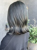 ナナ バイ ピケ(nana by pique)&nbsp;切りっぱなし／艶からー/暗髪/ダークカラー/グリーン